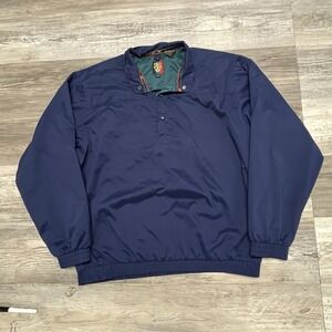 Sunice Golf Crewneck Pullover‎ Quarter Snap Up Windbreaker Jacket Mens XL Blue